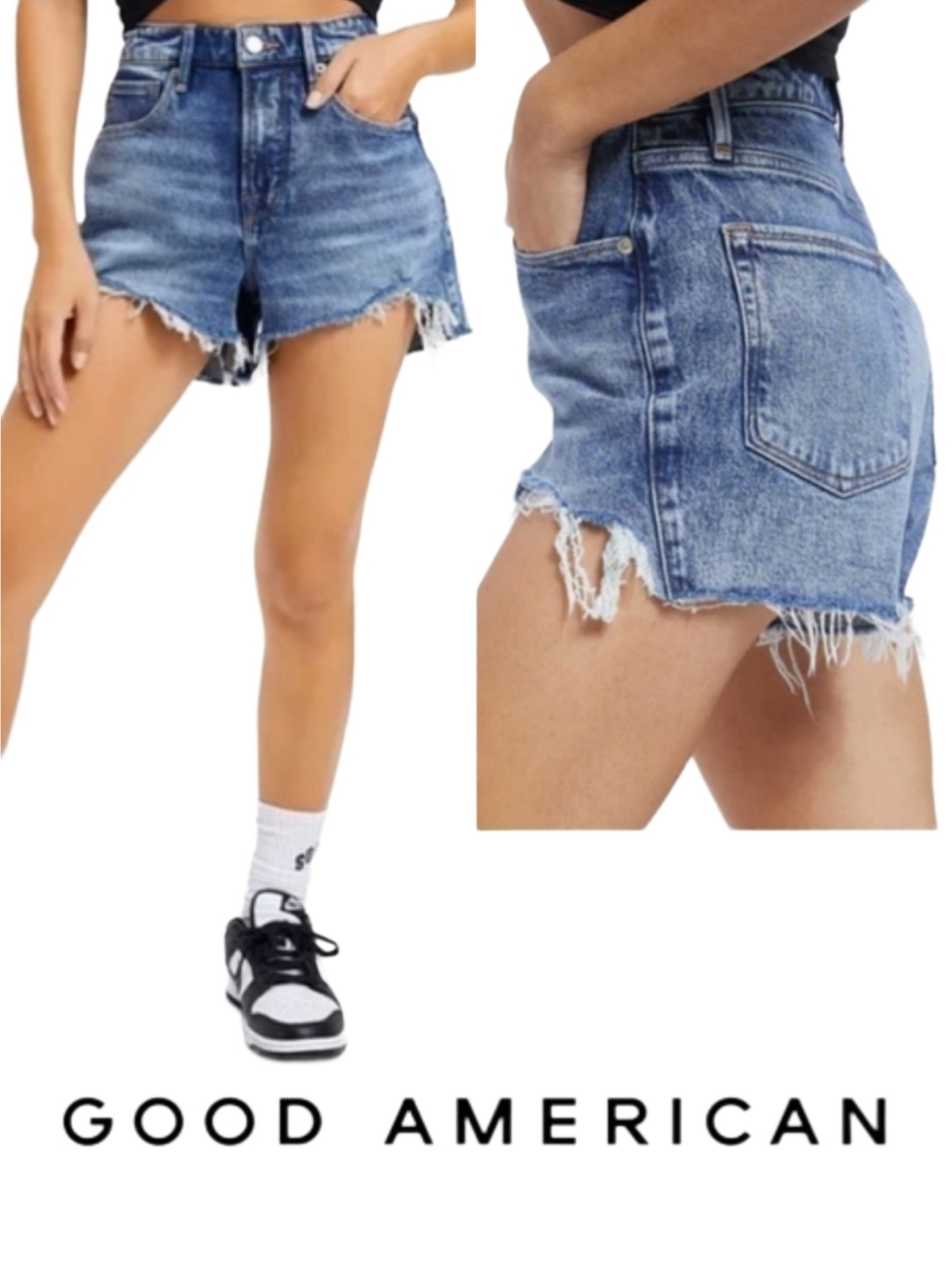 🆕️ Good American Good Girlfriend Hi-Rise Shorts